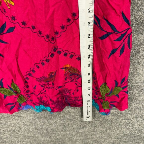 Unbranded Mini Dress Women M Medium Pink Floral Short One Shoulder Short Sleeve - Picture 4 of 5
